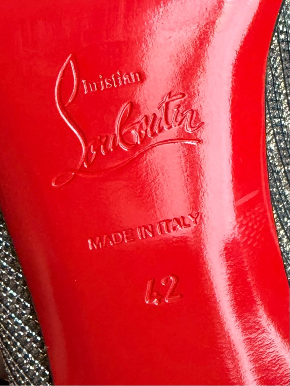 Christian Louboutin Cadrilla Glitter chain heels RETAIL 995 - Picture 9 of 9